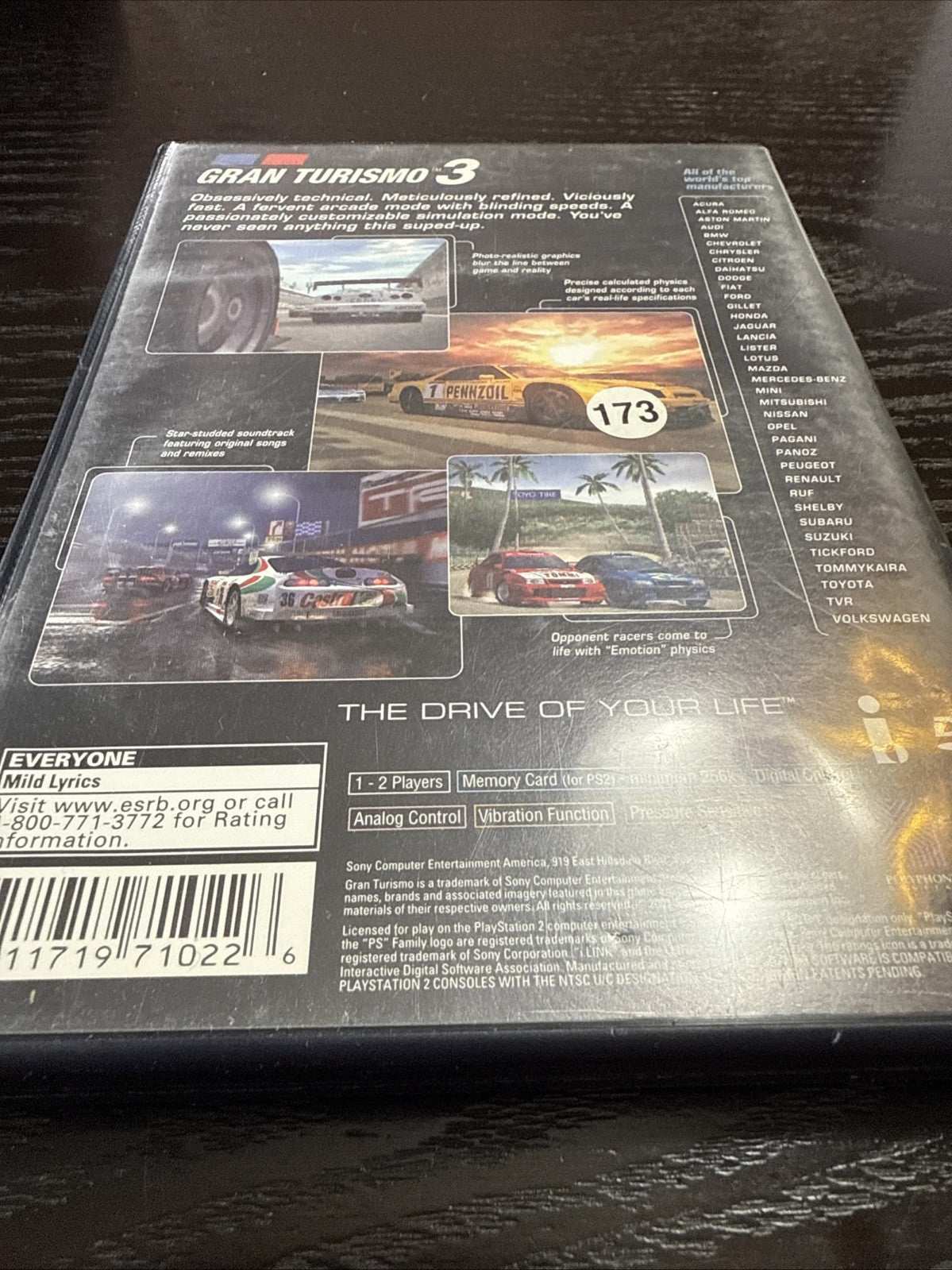 Gran Turismo 3 A-spec Video Game (Sony PlayStation 2, 2006) - CIB